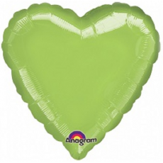 Balon Srdce 45 cm Limetková Zelená
