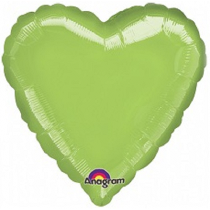 Balon Srdce 45 cm Limetková Zelená