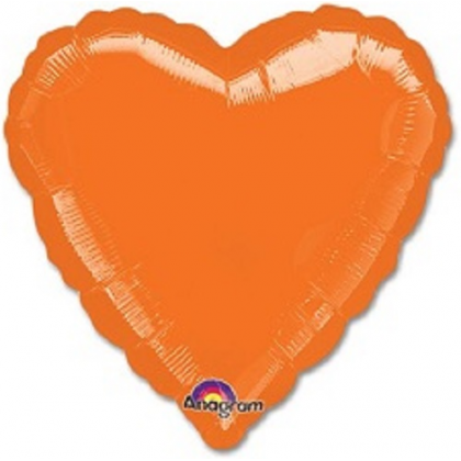 Balón Srdce 45 cm Oranžové