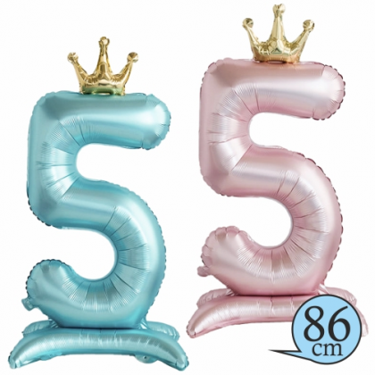 Balón Číslo 5 Princess/Prince stojaci