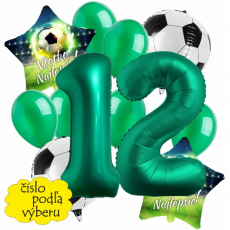 Balóny k narodeninám Futbal - číslo podľa výberu