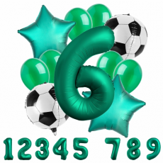 Balóny k narodeninám Futbal - číslo podľa výberu