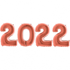 Novoročné číslo 2022 Rose Gold 100 cm