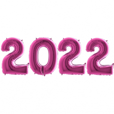 Novoročné číslo 2022 Ružové 100 cm