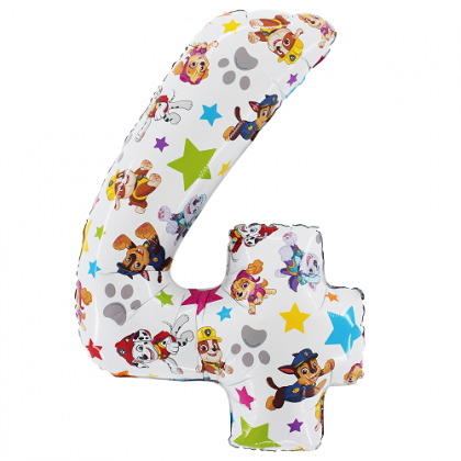 Balón číslo 4 Paw Patrol veľké