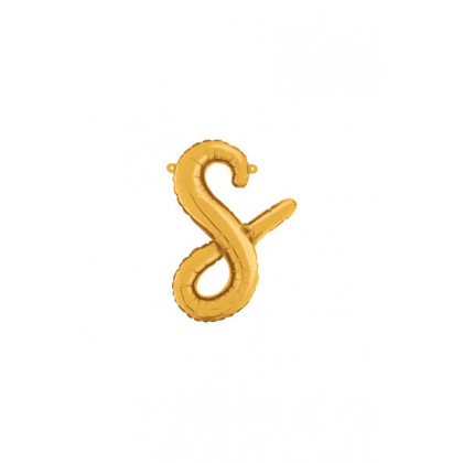 Písmeno malé zlaté S script