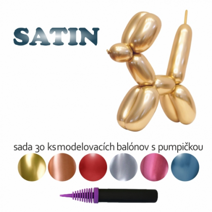 Sada SATIN modelovacích balónov 