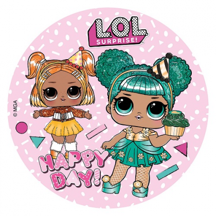 Jedlý obrázok na tortu L.O.L. 20 cm 