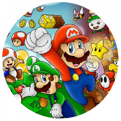 Jedlá oplátka Super Mário 20 cm