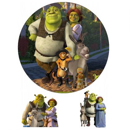 Jedlá oplátka Shrek 20 cm