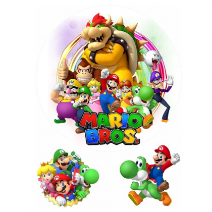 Jedlá oplátka Super Mário 20 cm