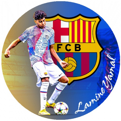 Jedlá oplátka na tortu Lamine Yamal 