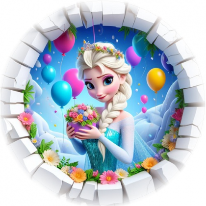 Jedlá oplátka Frozen Elsa