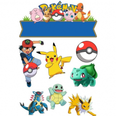 Jedlá oplátka Pokémon 20 cm
