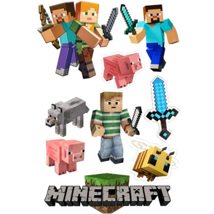 Jedlá oplátka Minecraft 