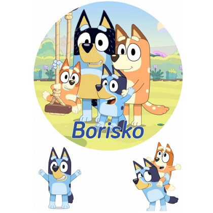 Jedlá oplátka Bluey s menom 