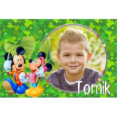 Jedlá oplátka Mickey a Minnie s vlastnou fotkou A4