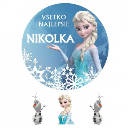 Jedlý obrázok Frozen Elsa s menom
