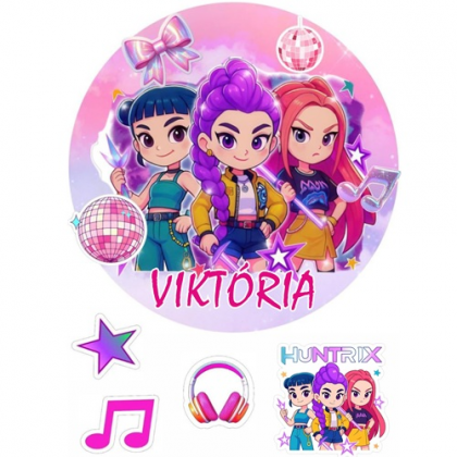 Jedlá oplátka Huntrix s menom 