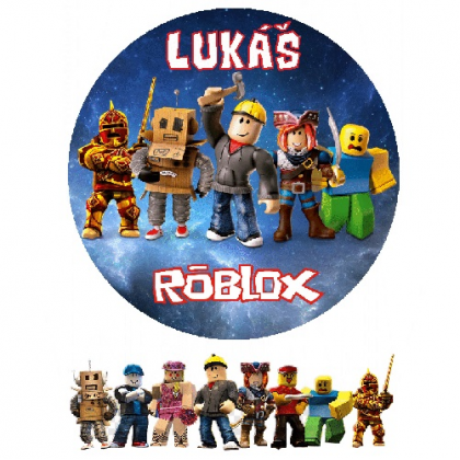 Jedlá oplátka Roblox s menom 