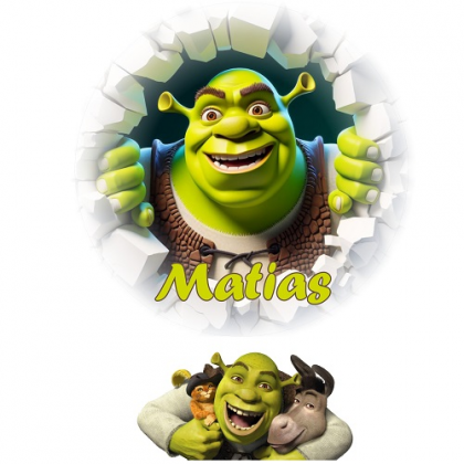 Jedlý obrázok Shrek s menom