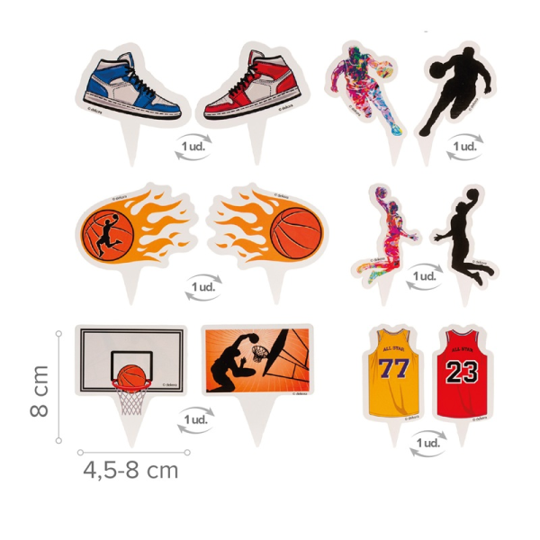 Sada na muffiny Basketball košičky + zápichy
