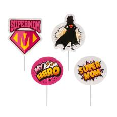 Dekorácia na tortu / muffiny Super mama /Mom/