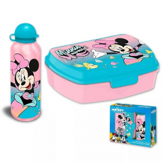 Set desiatový box a hliníková fľaša Minnie Mouse