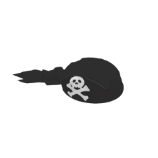 Klobúk - pirátska šatka čierny