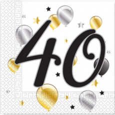 Servítky narodeniny 40