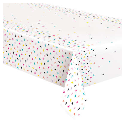 Obrus Biely  trojuhoľníky