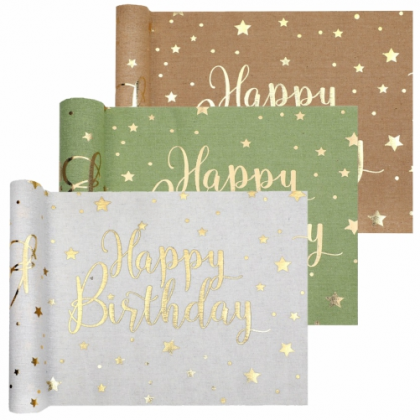 Šerpa na stôl Happy Birthday