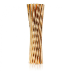 Papierové slamky rose gold 24 ks