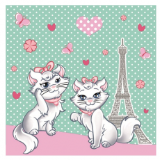 Servítky Mačky pod Eiffelovkou