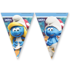 Vlajky Šmolkovia papierové