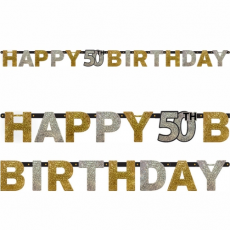 Banner Happy Birthday číslo 50