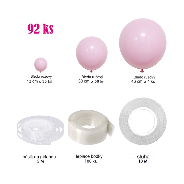 Balónová girlanda baby Pink