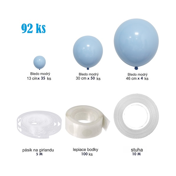 Balónová girlanda Baby Blue