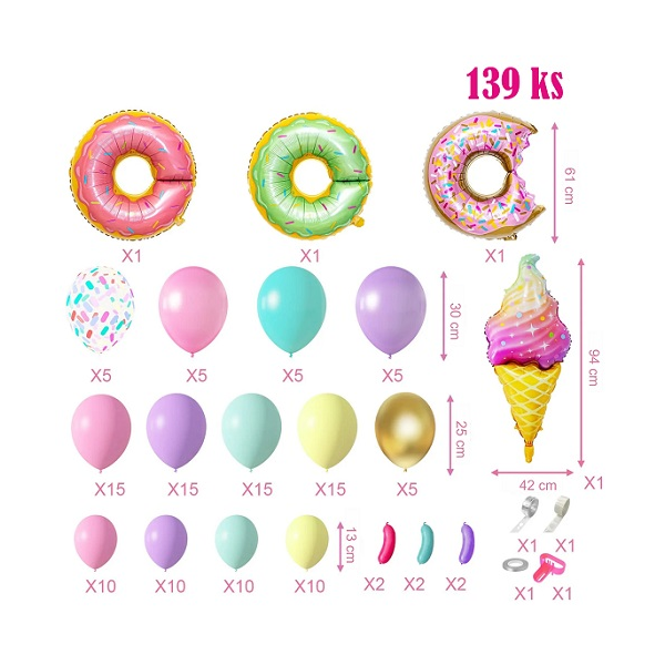 Balónová girlanda Donut