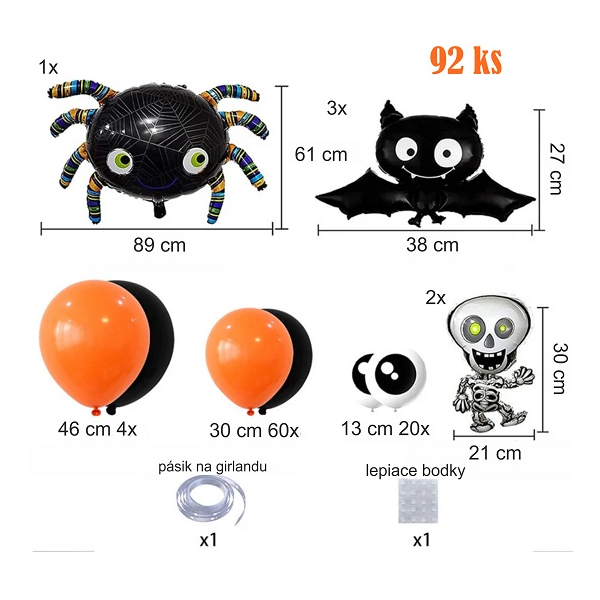 Balónová girlanda Halloween