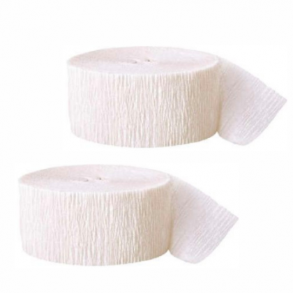 Krepová stuha biela