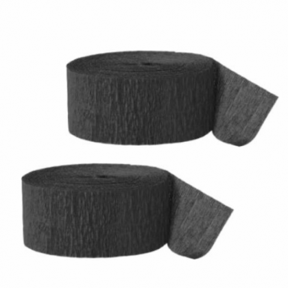 Krepová stuha čierna