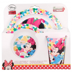 Detský plastový riad Minnie Mouse 3 ks