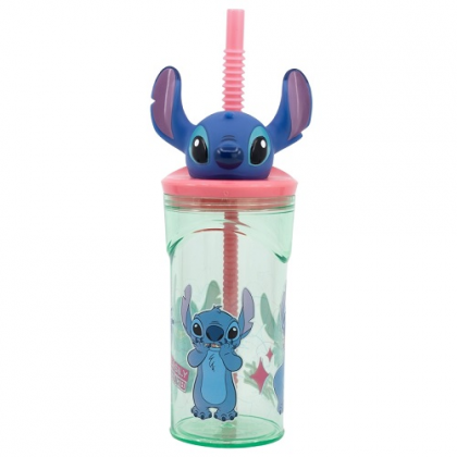 Plastový 3D pohár s figúrkou Stitch 360 ml