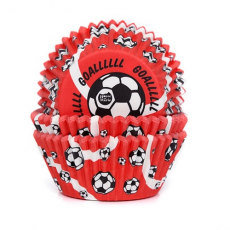 Papierové košíčky na muffiny Futbal 50 ks 