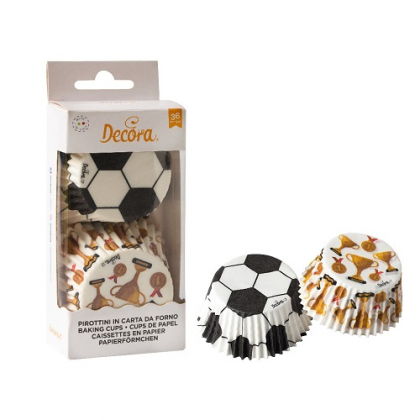 Papierové košíčky na muffiny Futbal 36 ks 