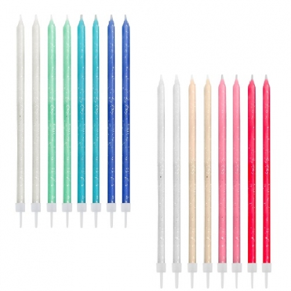 Narodeninové sviečky trblietavé 24 ks