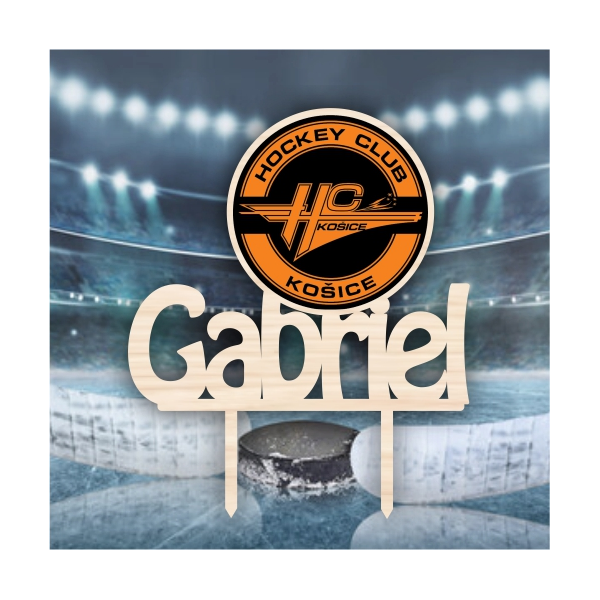 Zápich na tortu HC Košice s menom