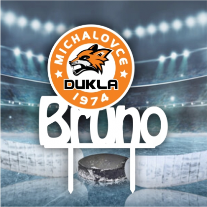 Zápich na tortu HK Dukla Michalovce s menom
