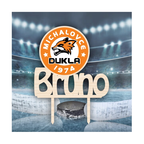 Zápich na tortu HK Dukla Michalovce s menom